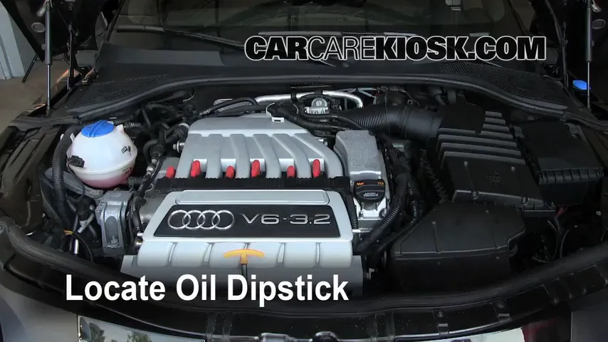 2008 Audi TT Quattro 3.2L V6 Coupe Oil Check Oil Level